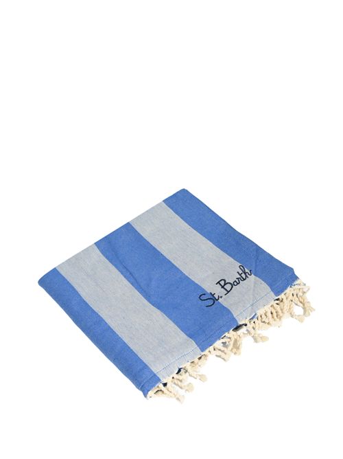 Telo mare Fouta in spugna di cotone a righe Blu Mc2 Saint Barth | FOUT00807707L